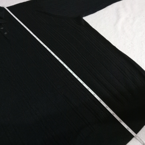 Dockers Black Collared Crew Neck Super Soft Knit Sweater Men's size XXL - Picture 9 of 11